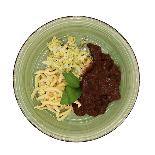 [08012] Beef goulash with creamed savoy cabbage and spaetzle