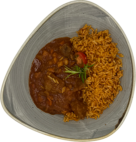 [08147] Lamm-Tajine mit Gemüse und Reis