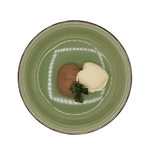 [08322] Duet of white and brown chocolate mousse