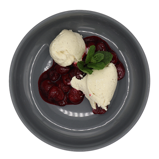 [08451] Panna cotta mit Kirschragout