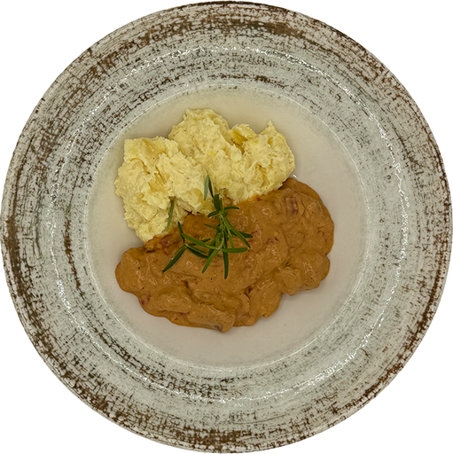 [08462] Putenrahmgulasch mit Kartoffelstampf