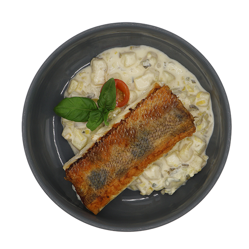 [08465] Zanderfilet auf Kartoffel-Lauch-Melange