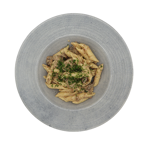 [08581] Penne "Alfredo" with bacon in mushroom cream