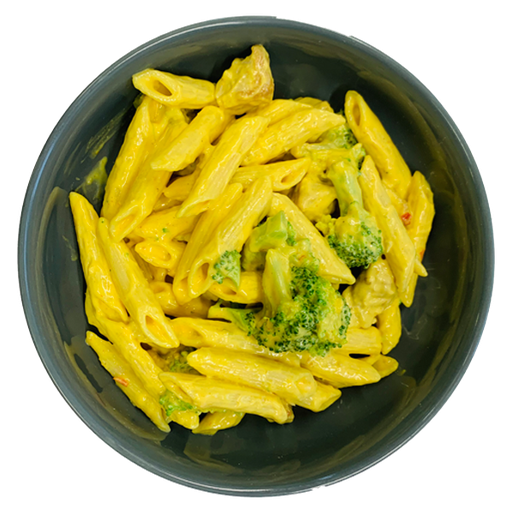 [08727] Penne with chicken and broccoli in curry cream