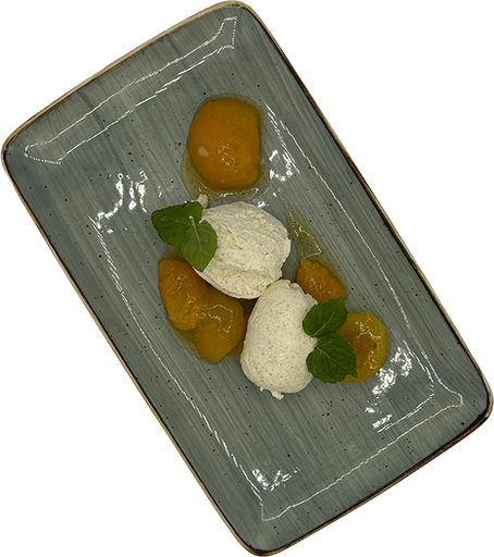 [08964] Curd cheese mousse with apricot ragout