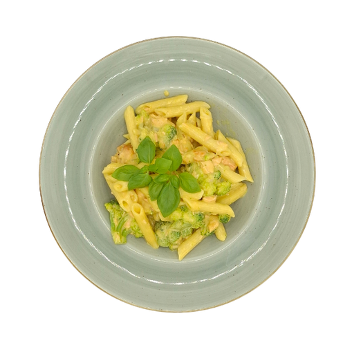[08976] Penne mit Lachs und Brokkoli in Curry-Rahm